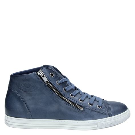 blauwe hoge sneakers dames